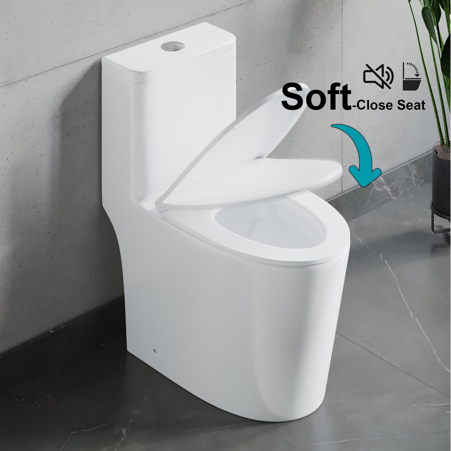 Elongated Floor Mounted Toilet Kit 1.28 Gallons GPF (Seat Included)