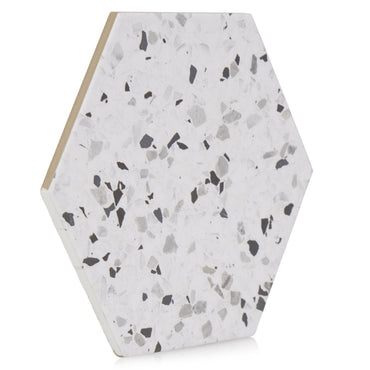 8x10 Hexagon Spark Black porcelain tile - Industry Tile