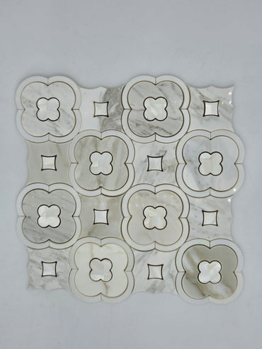 Industry Tile Natural Stone & MOP Waterjet Mosaic ( 5 pc per case) 2548