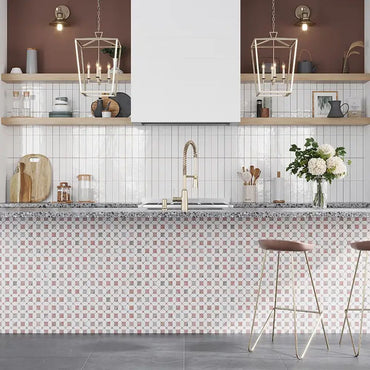 Vellora Rosé Thassos Clipped Corner Polished Natural Stone Mosaic Tile