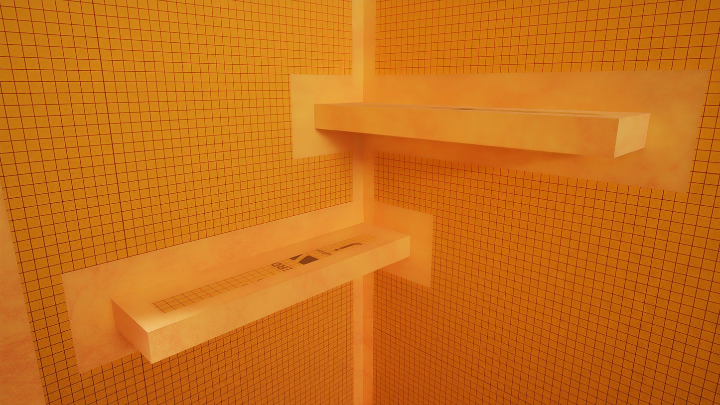 Original Deluxe 48"x 72" Shower Conversion Kit with Orange XPS Board