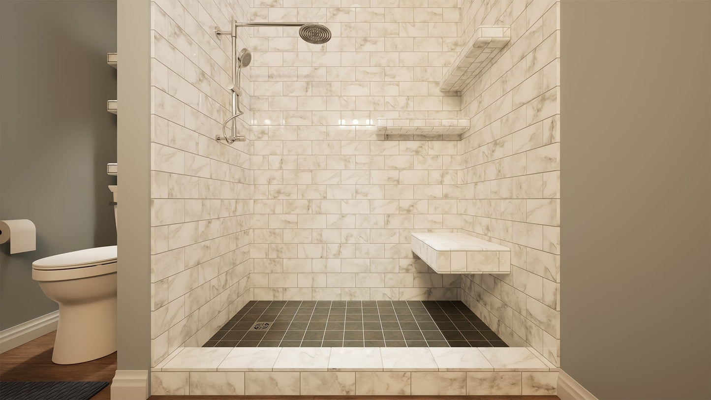 Original Deluxe 38" x 60" Shower Conversion Kit with Orange XPS Board