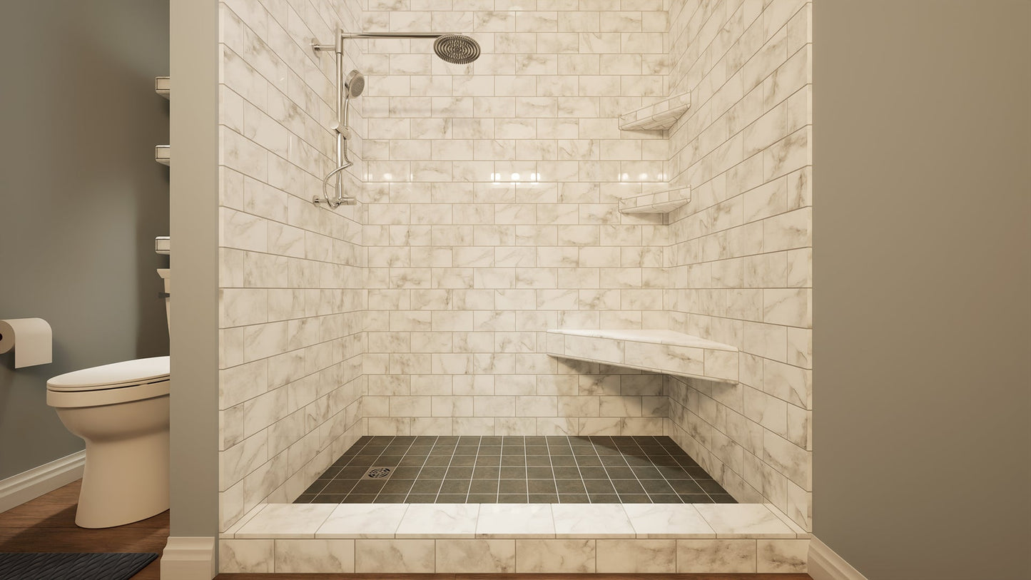 Original Deluxe 38" x 60" Shower Conversion Kit with Orange XPS Board
