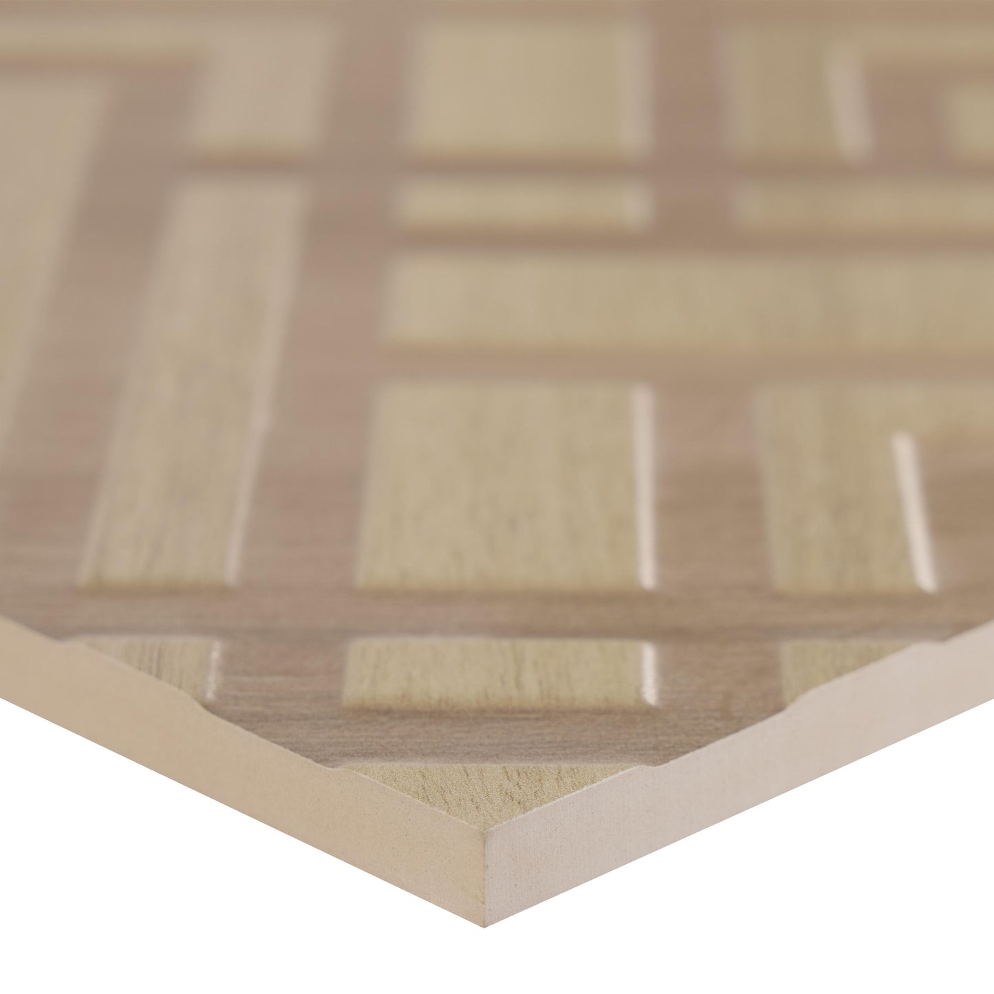 16x48 Wonderful Cross Designer Wood Look Crema wall tile - Industry Tile