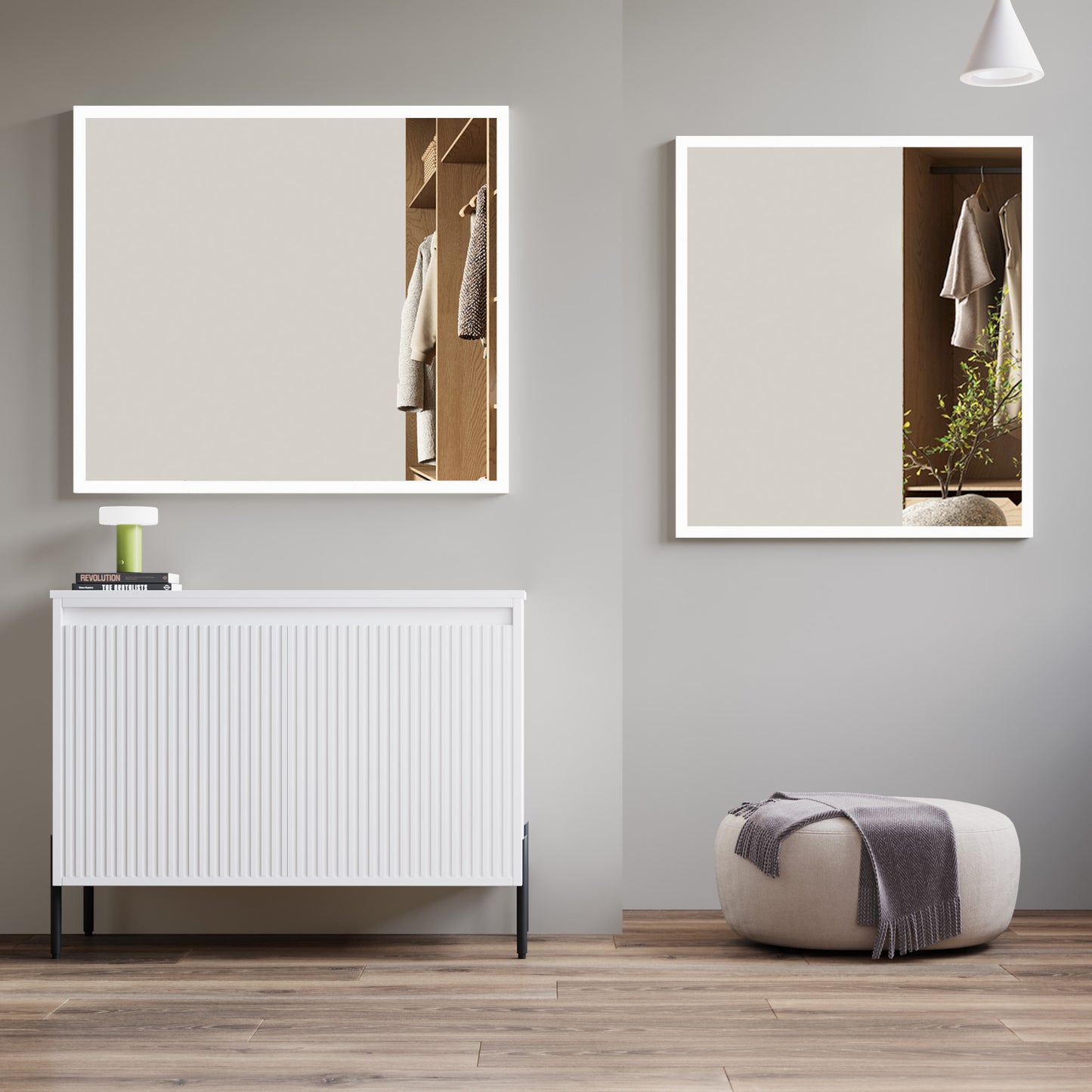 LED Bathroom Light Mirror 35.5"x31.5"