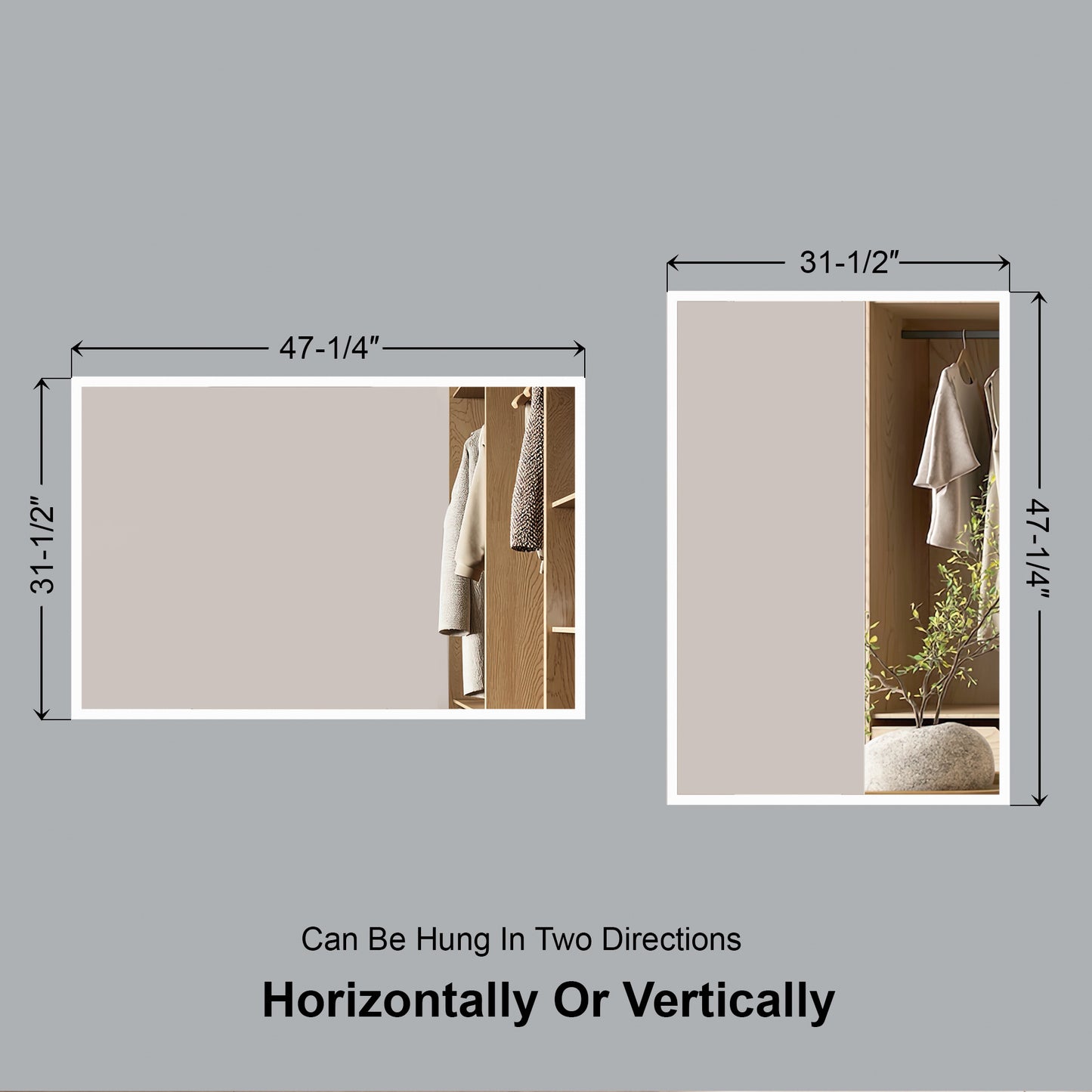LED Bathroom Light Mirror 47-1/4"x31.5"