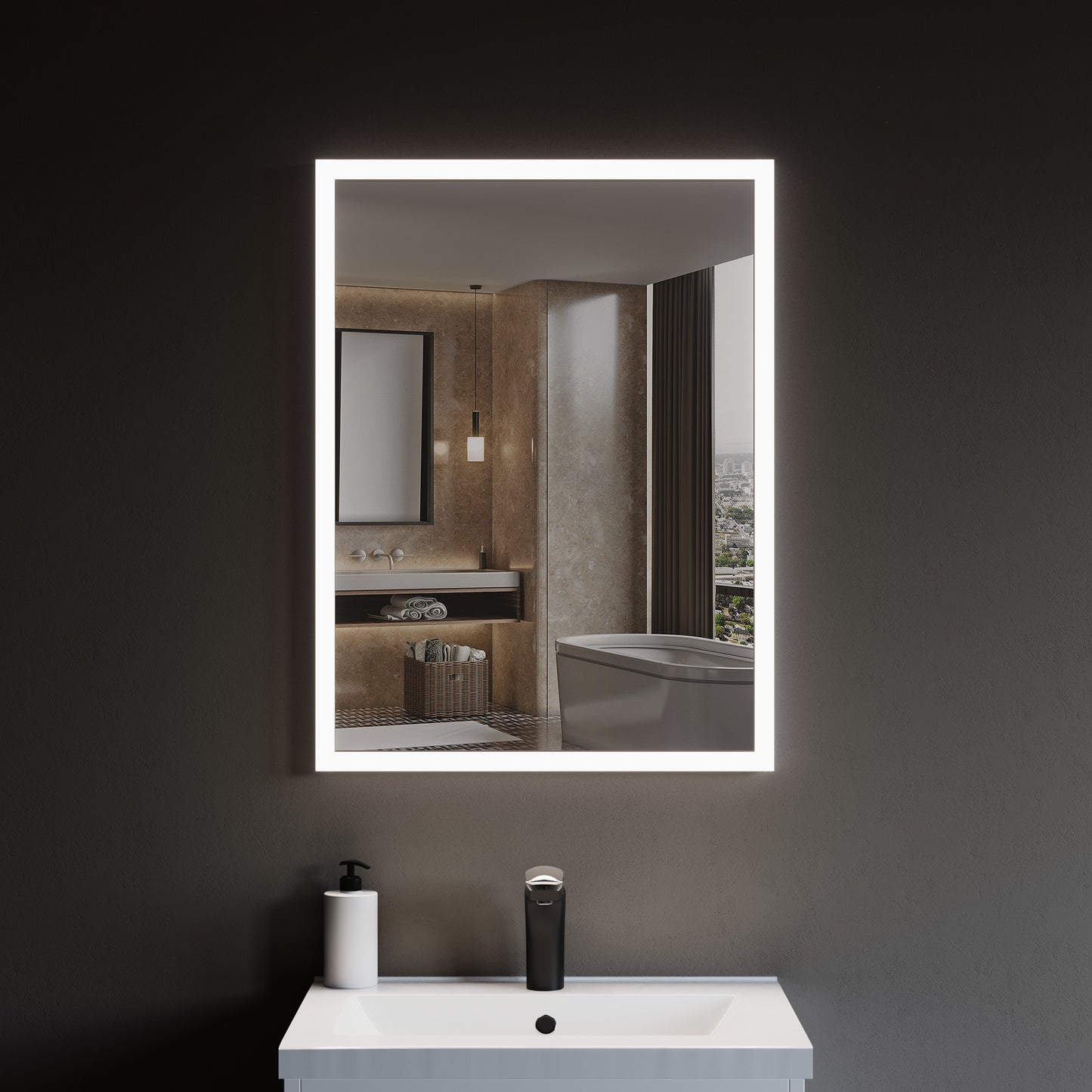 LED Bathroom Light Mirror 23-5/8"x31.5"