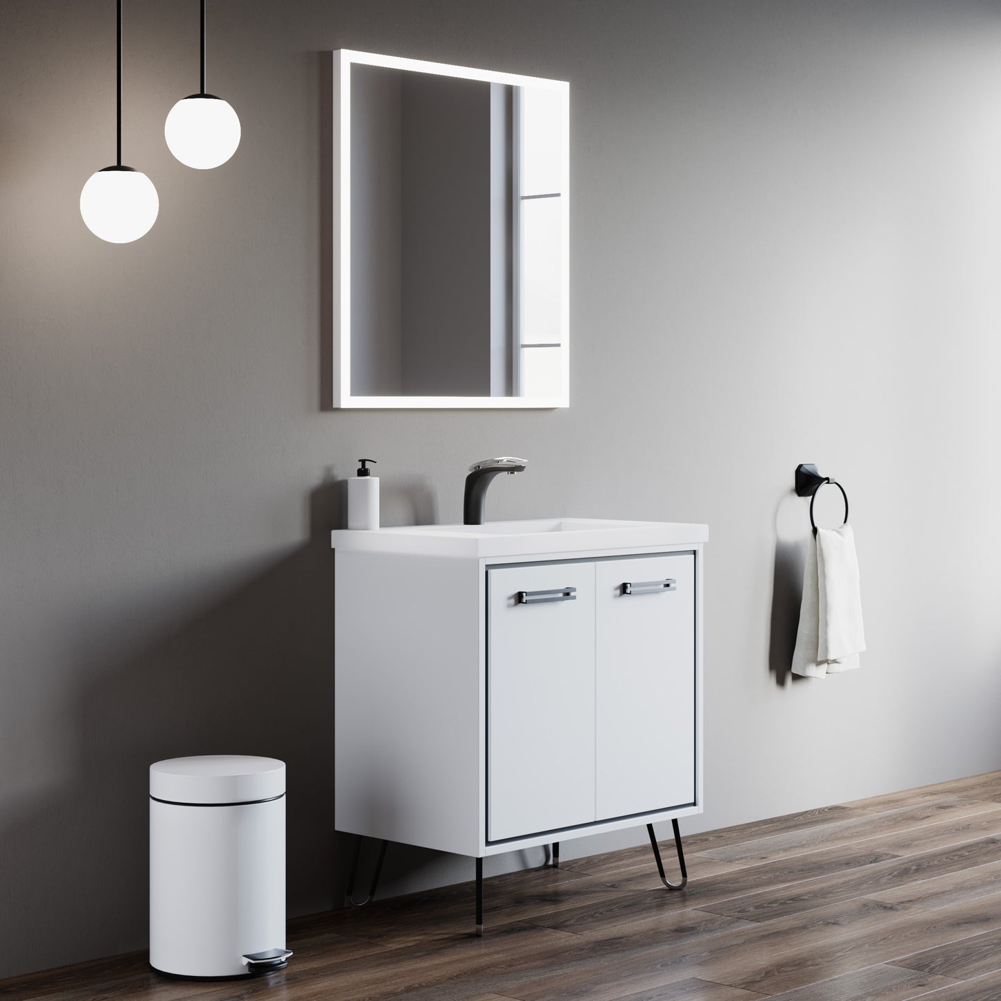LED Bathroom Light Mirror 29.5"x31.5"