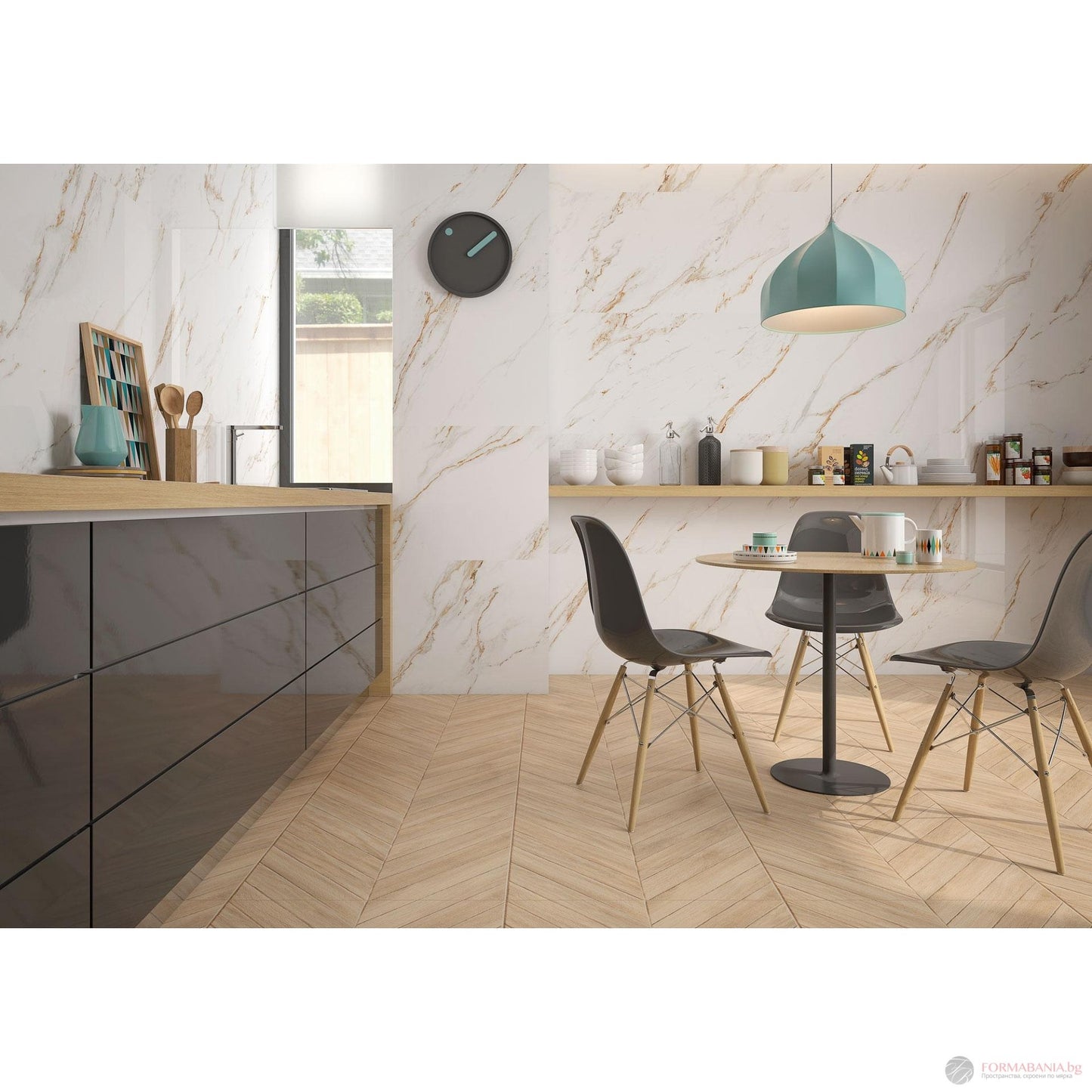 24x48 Chevron Beige Porcelain Tile