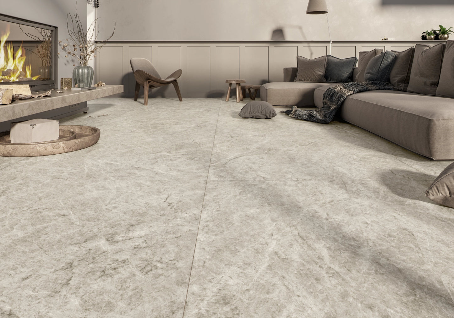 24x24 Taj Mahal Beige matte porcelain tile