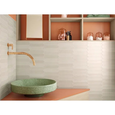 Warm Linen Point 2" x 10" Matte Picket Ceramic Tile