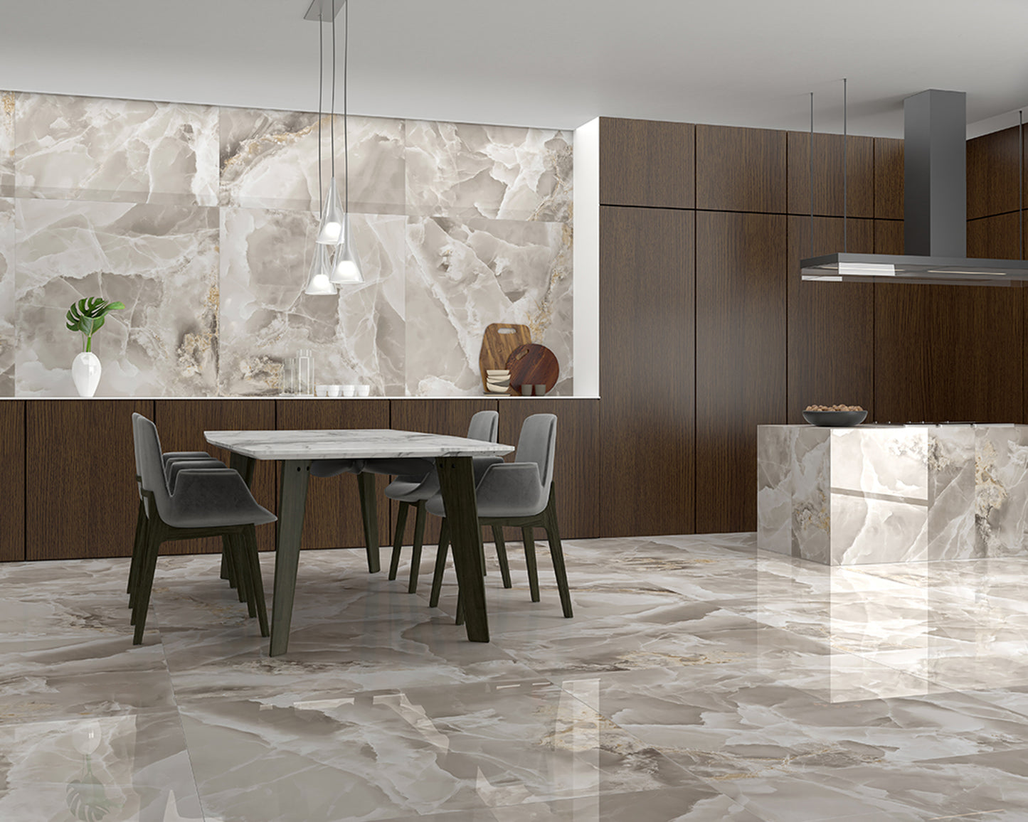 24x48 Onyx Topaz polished porcelain tile