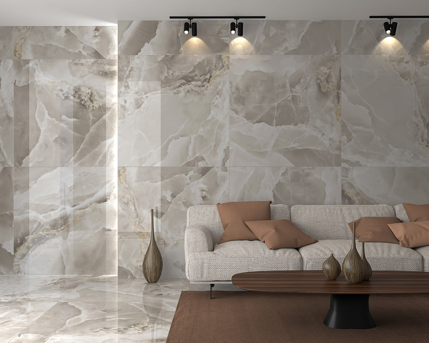 24x48 Onyx Topaz polished porcelain tile