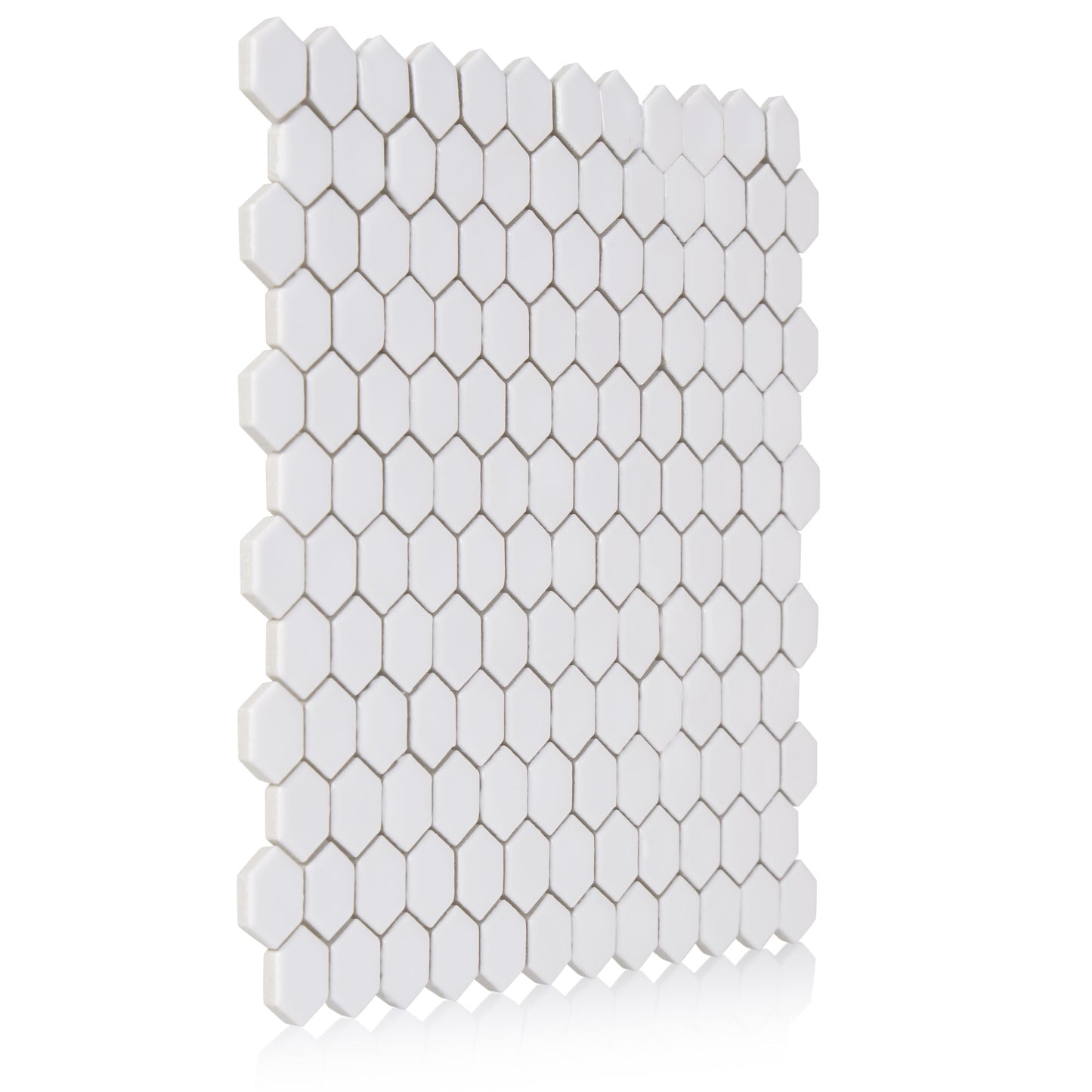 Hexagon White 1-Inch Matte Mosaic Tile - 20 pcs per case - Industry Tile