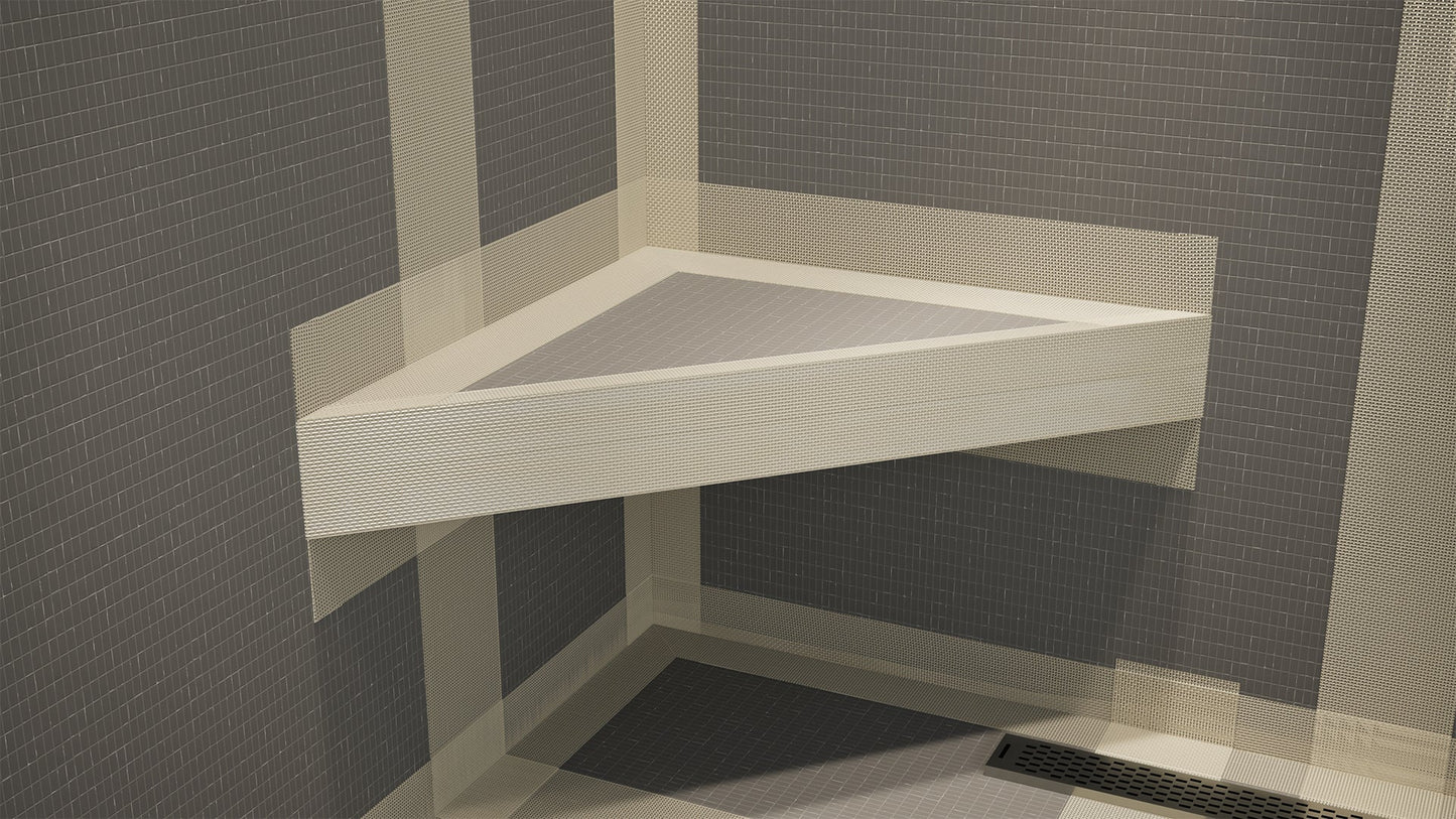 The Original Floating Corner Shower Bench Kit