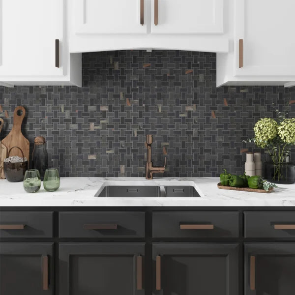 Onyx Black Porcelain Tile 24x48" | 36x36" | Mosaic - Tilevanity.com