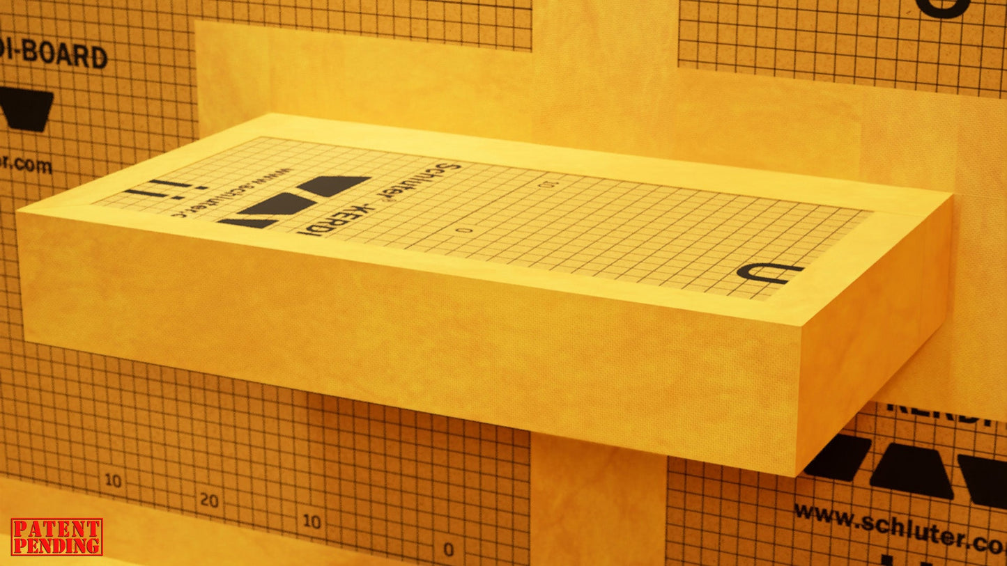 The Original™ Floating Shower Bench Kit™ with Orange XPS Waterproof Board & Original Shower Bench Bracket®