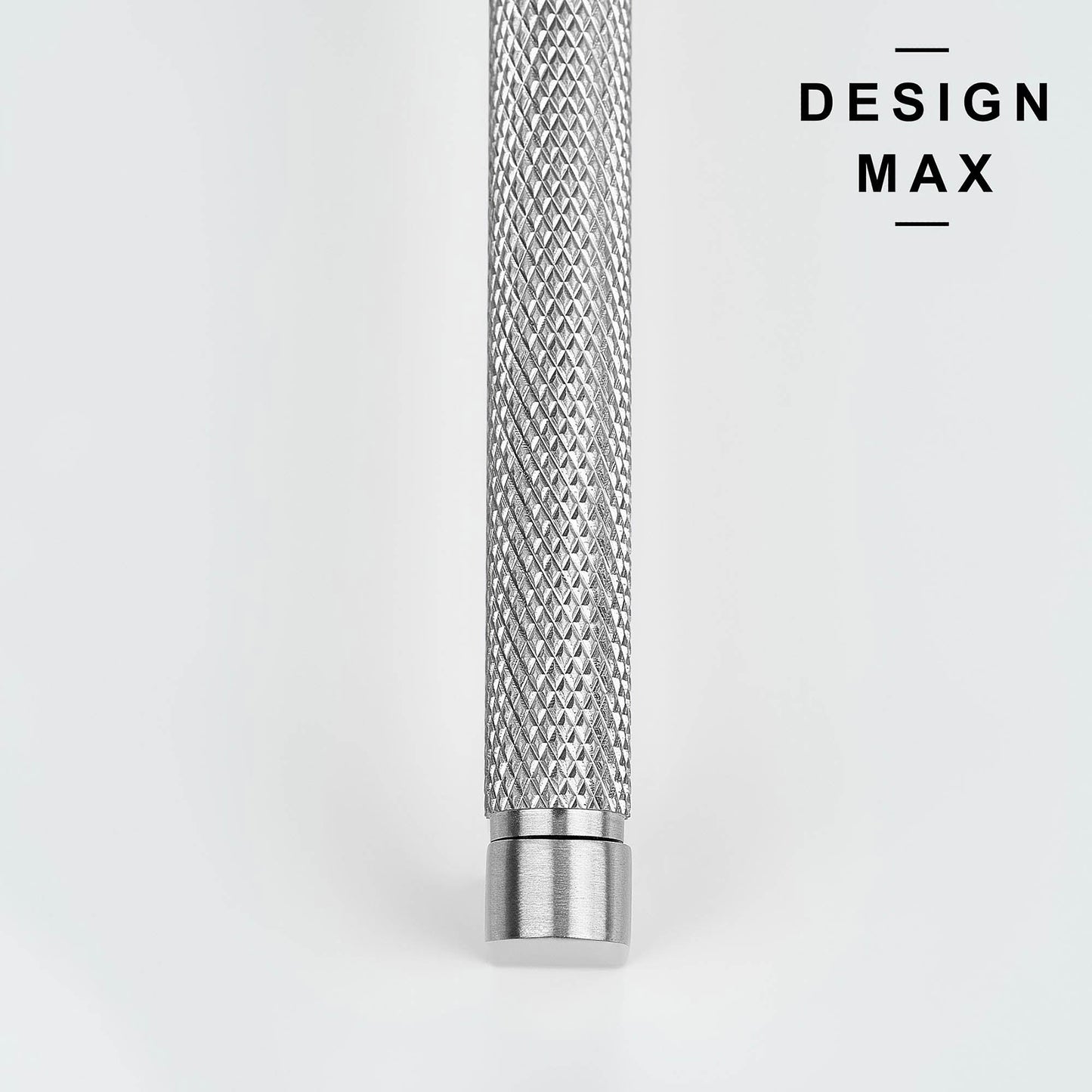 Knurled Satin Silver Solid Brass Cabinet Pull