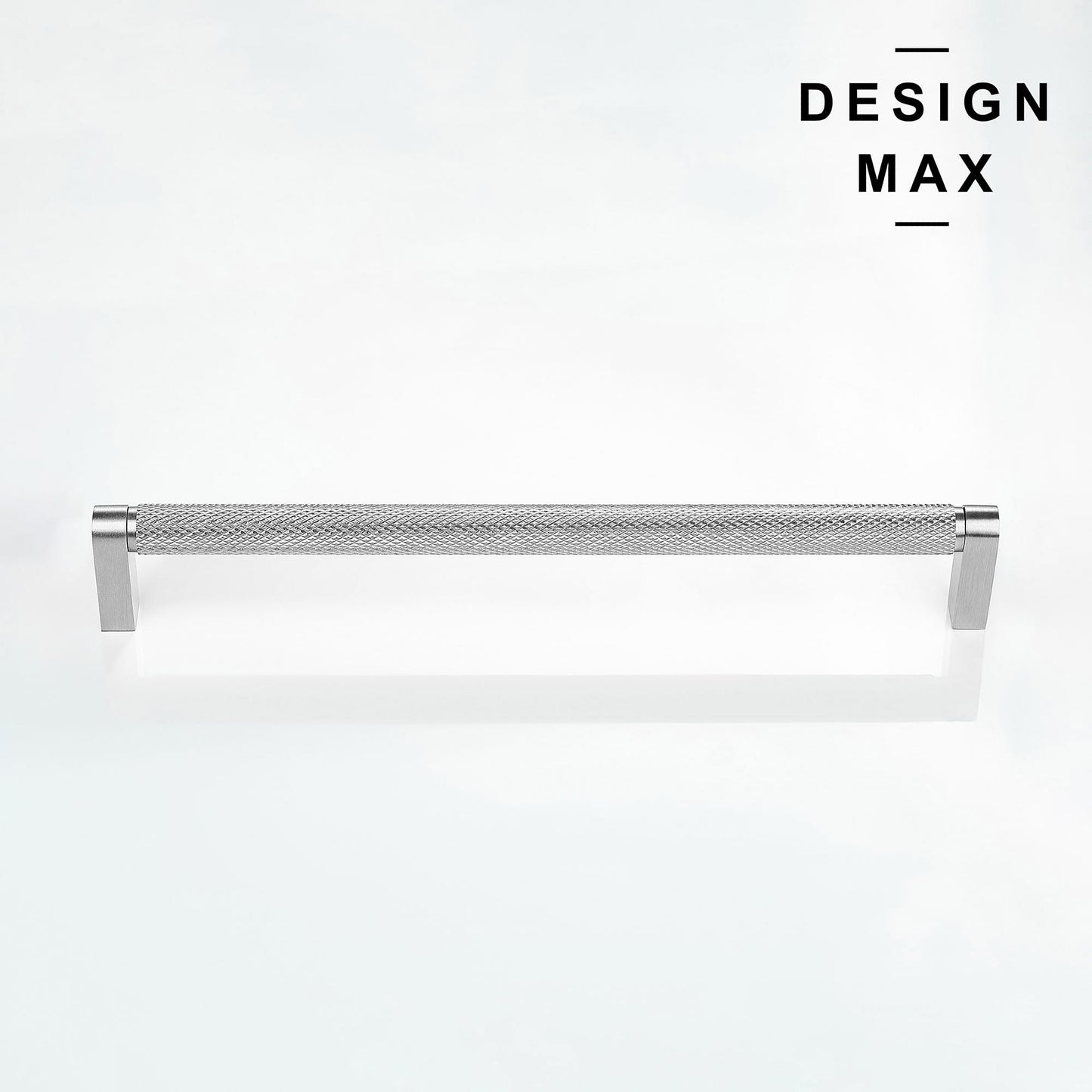 Knurled Satin Silver Solid Brass Cabinet Pull