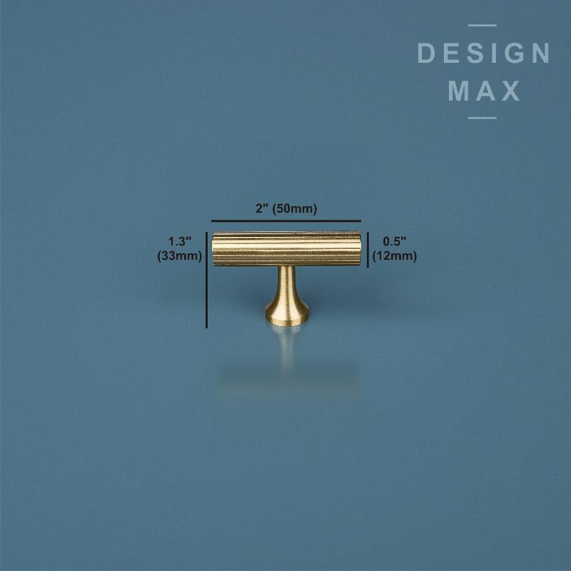 Leif Solid Brass Cabinet T Knob