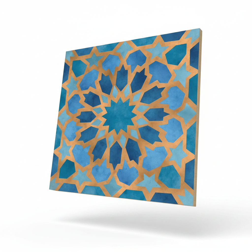 Alhambra Blue Porcelain Tile 8x8"