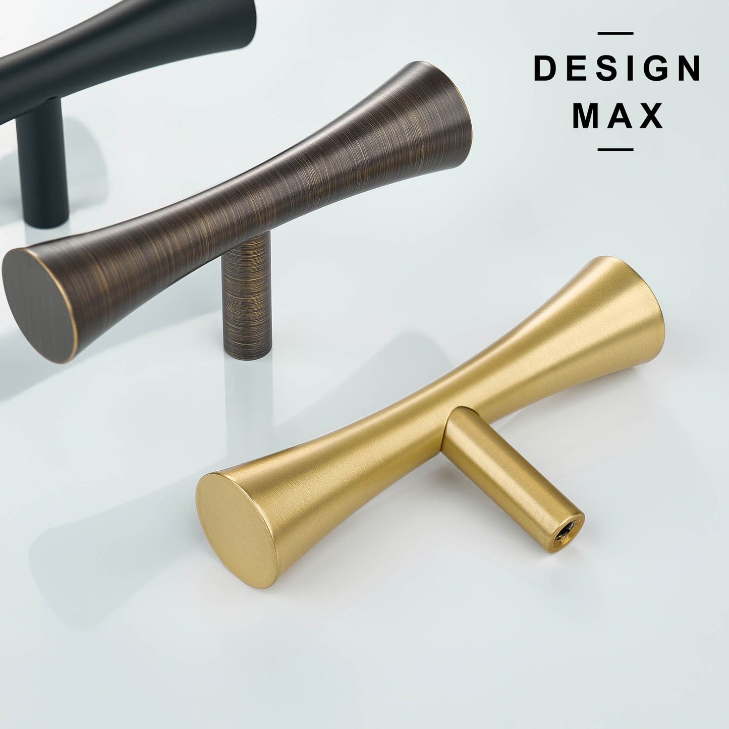 Cale Solid Brass Cabinet T Knob