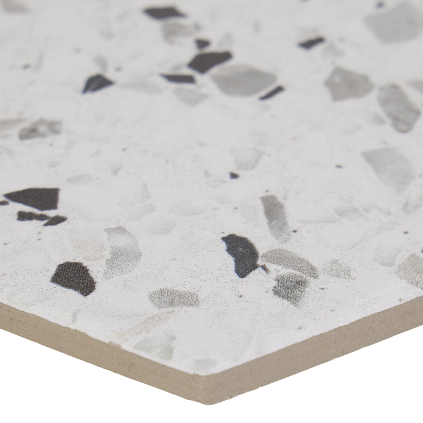 8x10 Hexagon Spark Black porcelain tile - Industry Tile