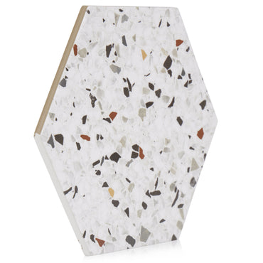 8x10 Hexagon Spark Mix porcelain tile - Industry Tile