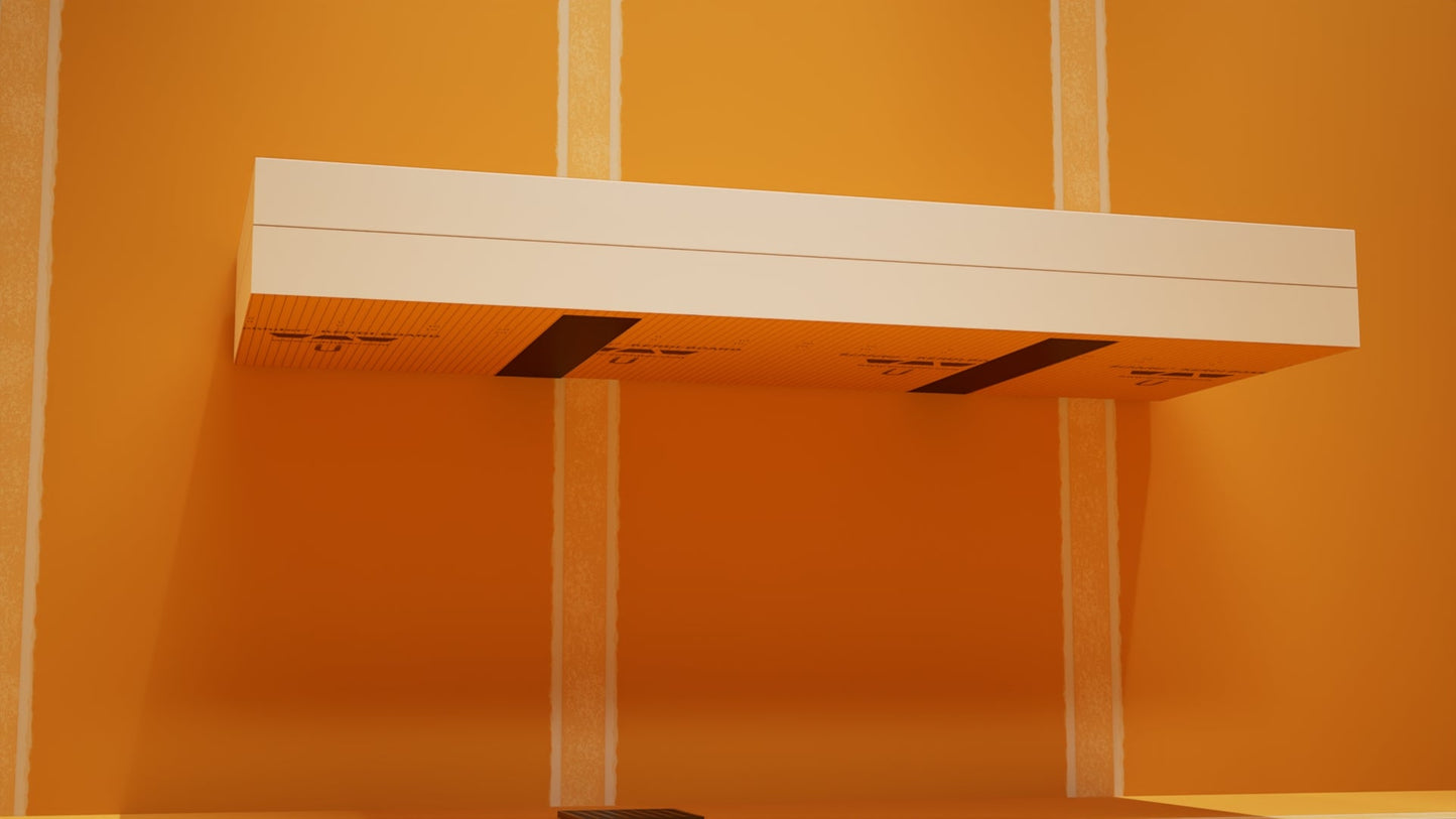 The Original™ Floating Shower Bench Kit™ with Orange XPS Waterproof Board & Original Shower Bench Bracket®