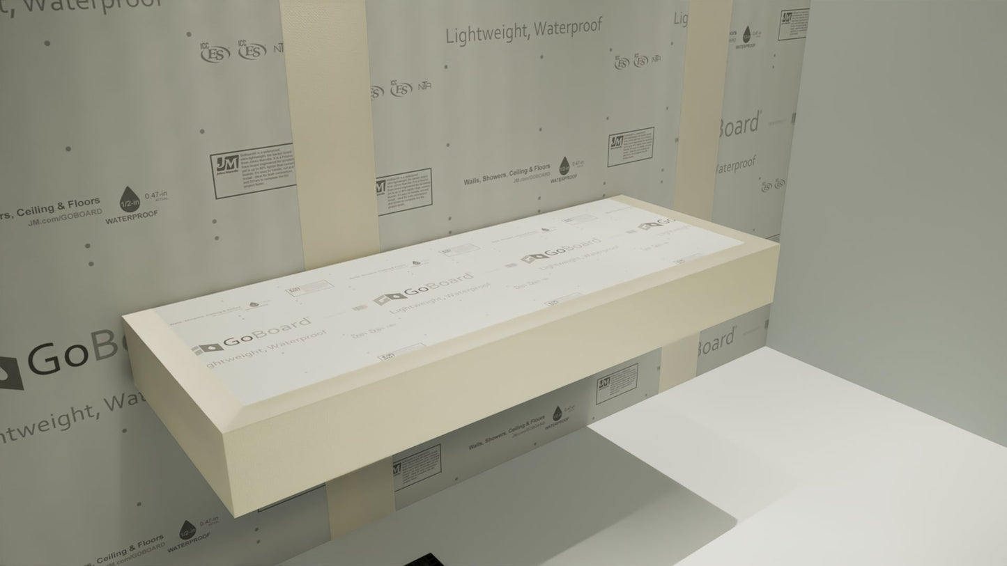 The Original™ Floating Shower Bench Kit™ with GoBoard® & Original Shower Bench Bracket®