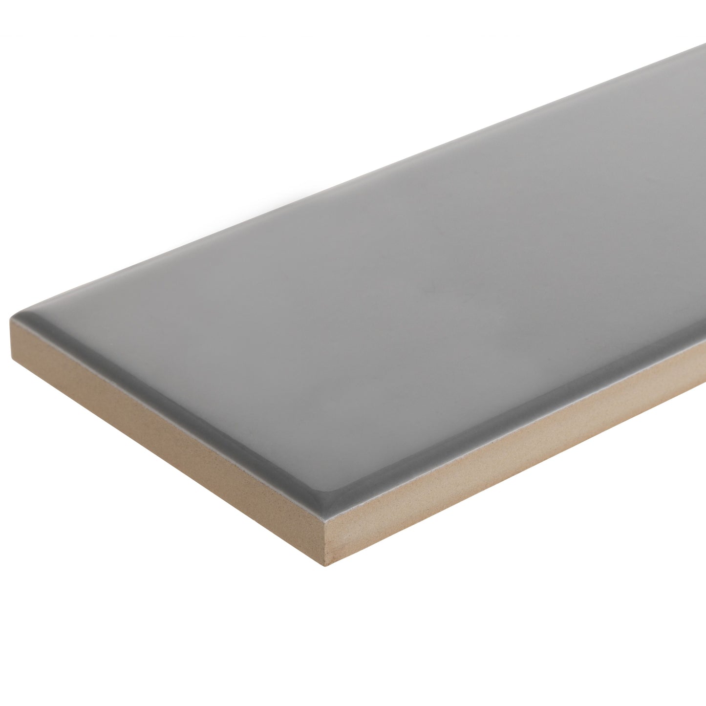 3x9 Timeless Dark Gray ceramic gloss wall tile - Industry Tile