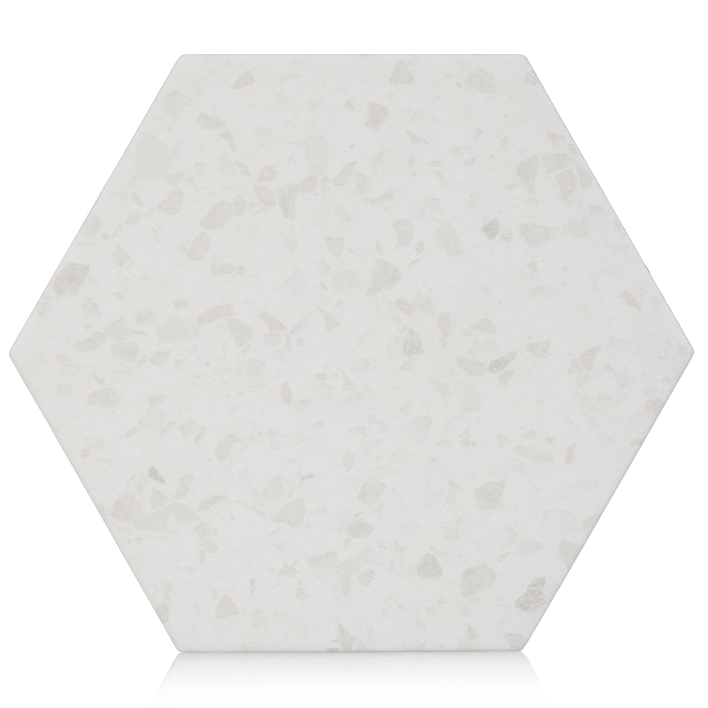 8x10 Hexagon Spark White porcelain tile - Industry Tile