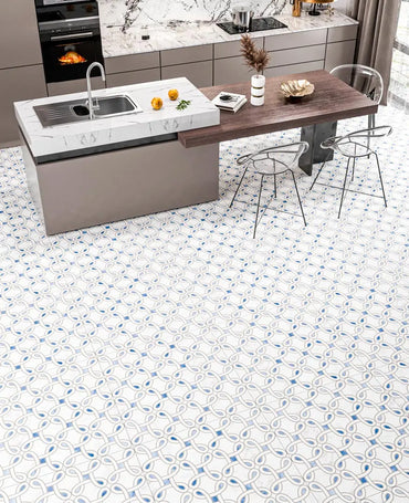 Azure Bahia Knot Polished Porcelain Tile 32" x 32"