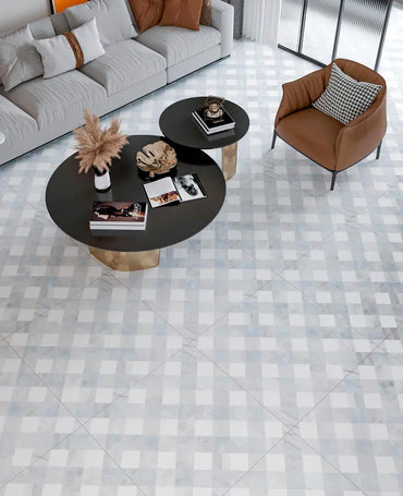 Azure Bahia Harlequin Polished Porcelain Tile 32 x 32 | Matte or Polished