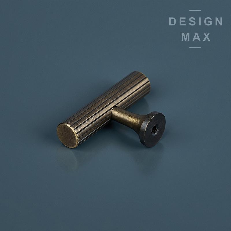 Ronan Solid Brass Cabinet T Knob