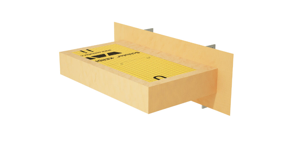 The Original™ Floating Shower Bench Kit™ with Orange XPS Waterproof Board & Original Shower Bench Bracket®
