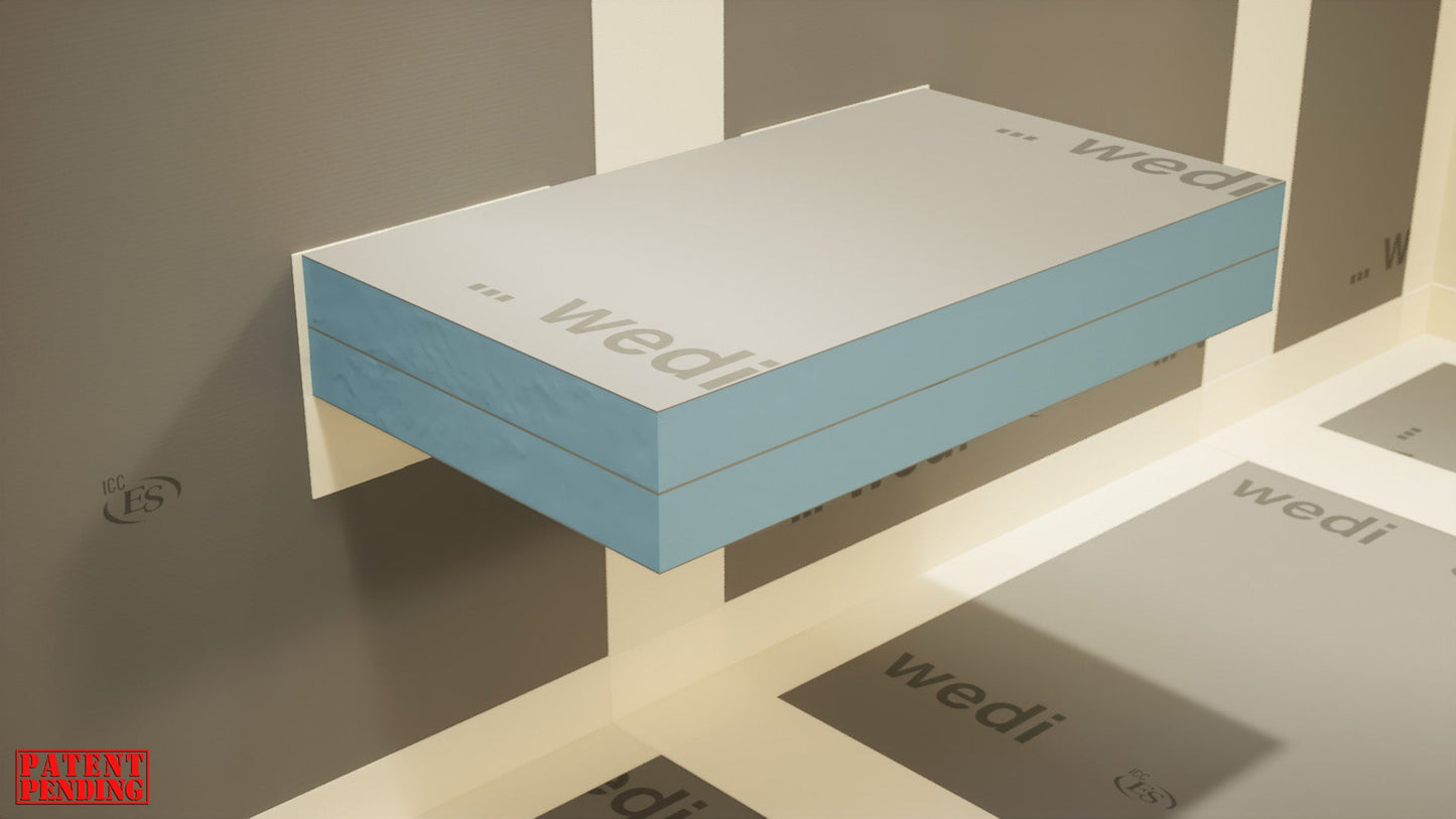The Original™ Floating Shower Bench Kit® with wedi® & Original Shower Bench Bracket®