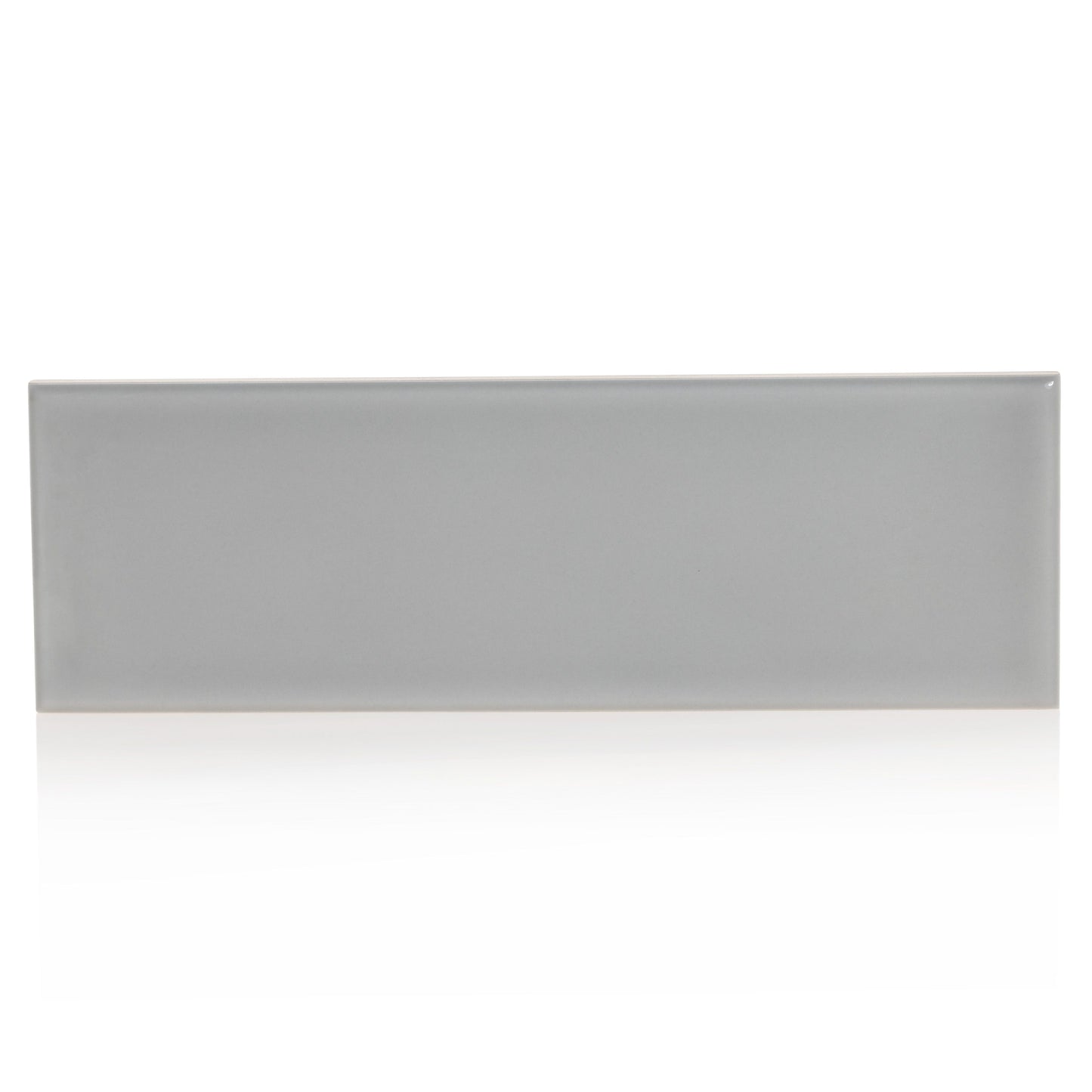 3x9 Timeless Light Gray ceramic gloss wall tile - Industry Tile