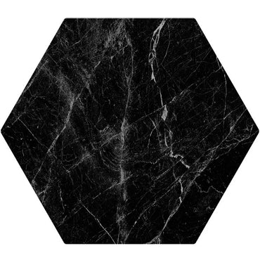Marble Matte Hexagon Porcelain Tile 8" × 9" | 2 Colors