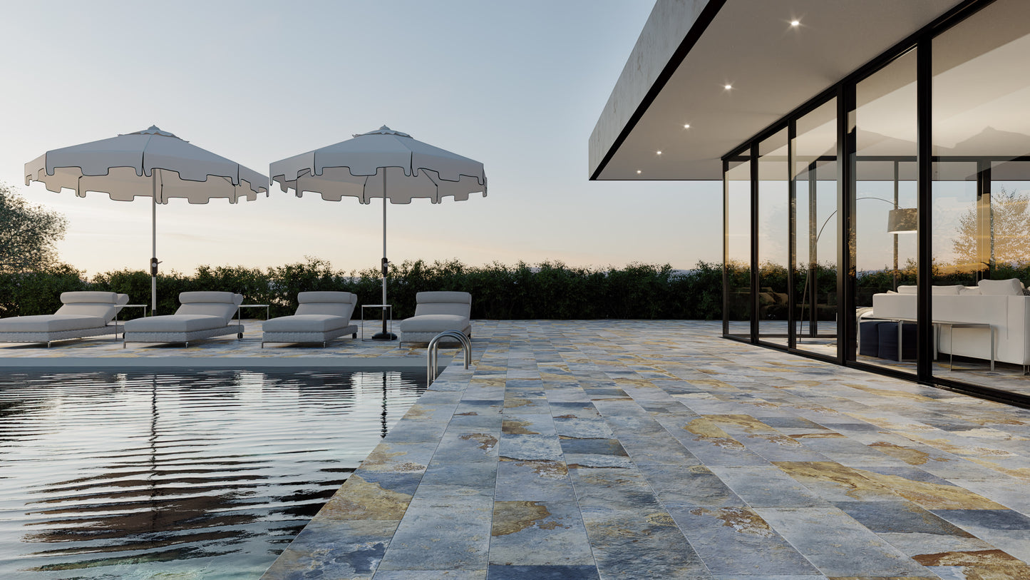 12x24 Thailand Blue Matte Porcelain Tile