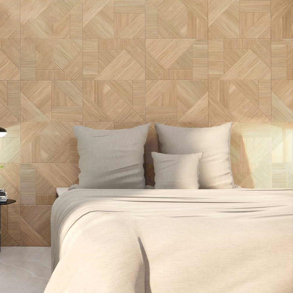 24x48 Designer 3d wood look porcelain tile - Honey - Industry Tile