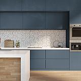 8x10 Hexagon Spark Mix porcelain tile - Industry Tile