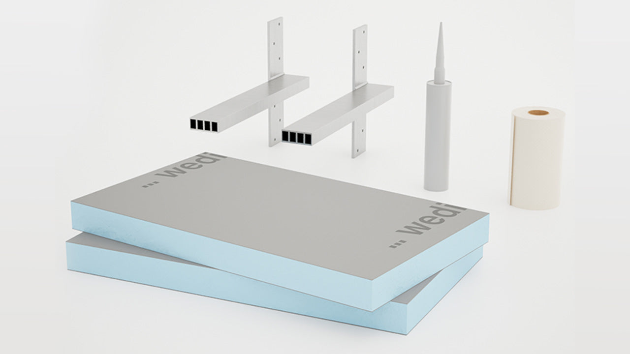The Original™ Floating Shower Bench Kit® with wedi® & Original Shower Bench Bracket®