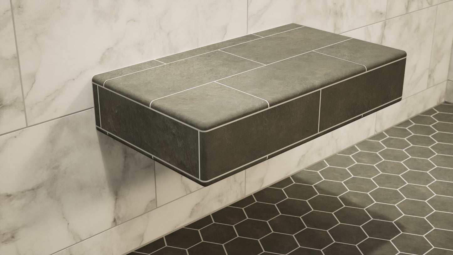 The Original™ Floating Shower Bench Kit™ with GoBoard® & Original Shower Bench Bracket®