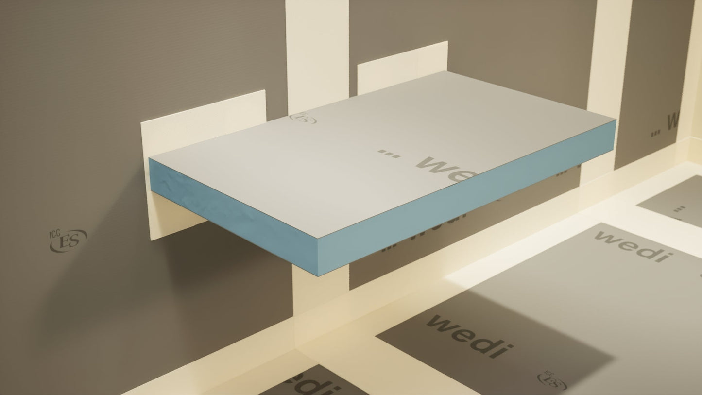 The Original™ Floating Shower Bench Kit® with wedi® & Original Shower Bench Bracket®