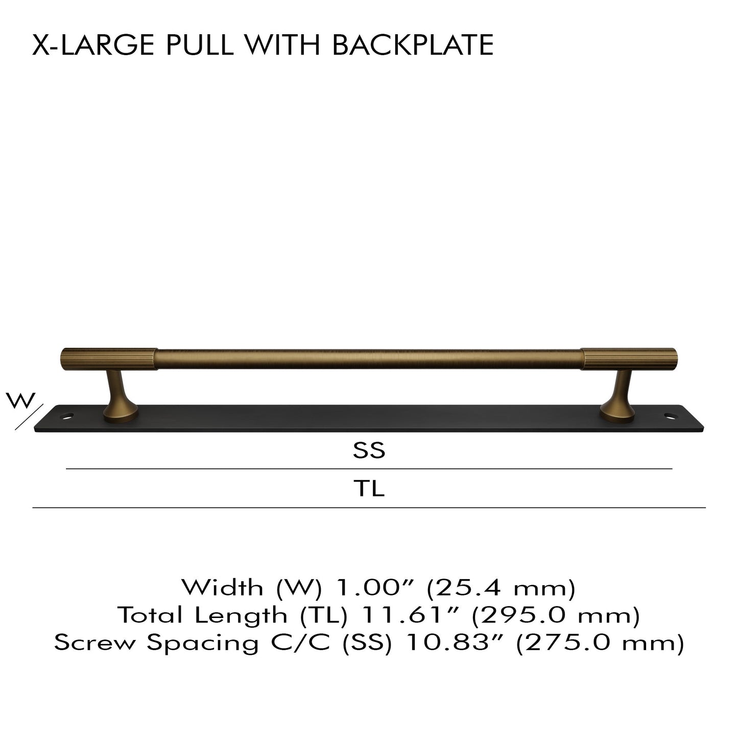 Brass Knob and Pull with Backplate