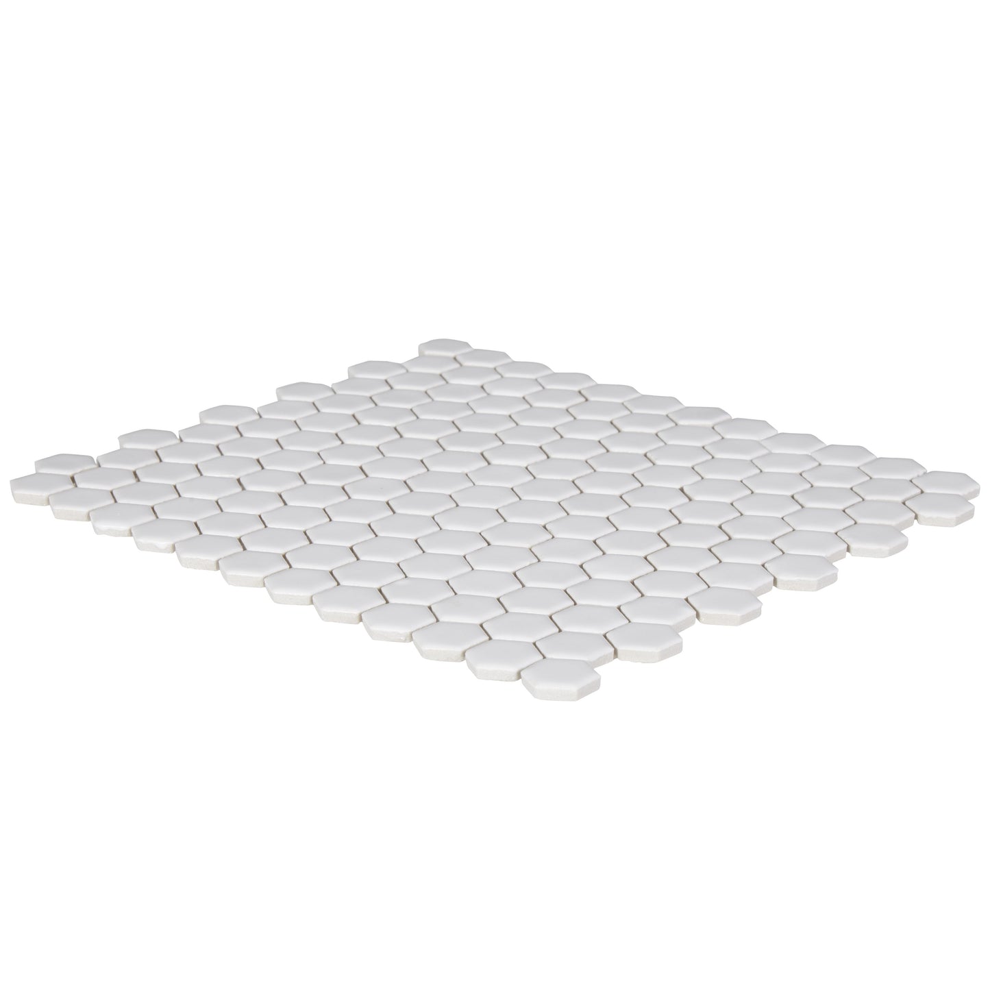 Hexagon White 1-Inch Matte Mosaic Tile - 20 pcs per case - Industry Tile