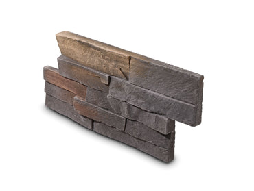 Royal Carbon Cement Ledger Stone Wall - Industry Tile