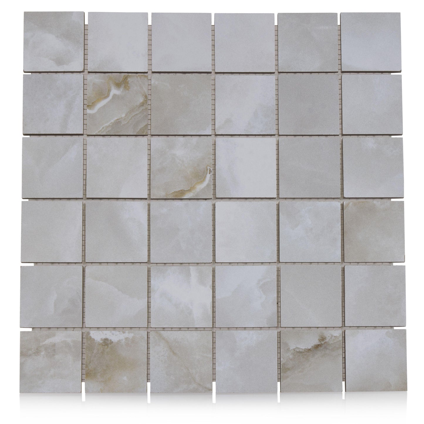 24x24 Oxyx Noir White / Cream porcelain tile - Industry Tile