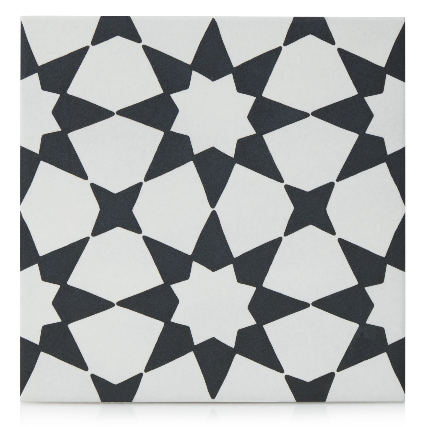 8x8 Black and White Nebula porcelain tile - Industry Tile